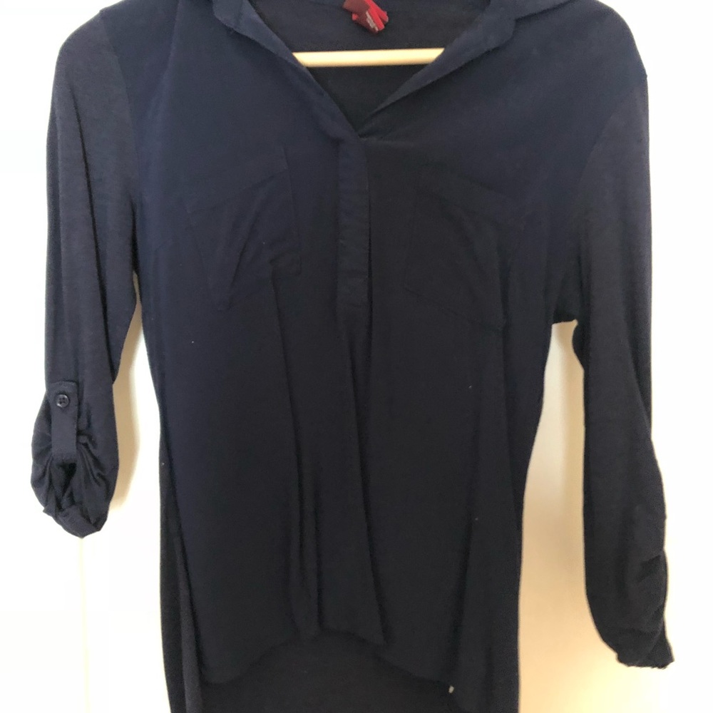 Navy Dress shirt with pockets - Size XS